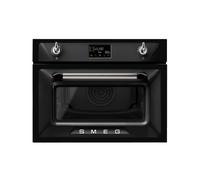 Horno Eléctrica + Microondas Smeg 60 cm Victoria SO4902M1N Negro