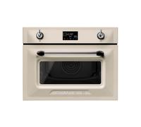 Horno Eléctrica + Microondas Smeg 60 cm Victoria SO4902M1P Crema