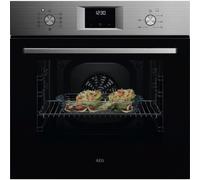 Horno eléctrico AEG OU5AB21CM 65 L Inox antihuellas con Aqua Clean y guía telescópica