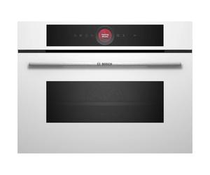 Horno eléctrico Bosch CMG7241B1 45L Blanco con microondas, Home Connect y autolimpieza a vapor