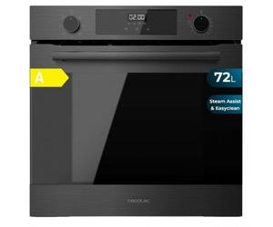Horno eléctrico Cecotec Bolero Hexa M226000 Matt 72 litros Negro con vapor y Grill