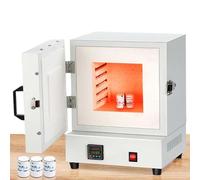 Horno eléctrico compacto de 2000 W, horno de laboratorio de alta temperatura de 1150 ℃ para odontología, cerámica, tratamiento de joyas, temperatura máxima de 1150 ℃