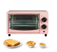 Horno eléctrico compacto de sobremesa de 12 l y 600 W con temporizador, horno eléctrico doméstico multifunción de gran capacidad, freidora de aire compacta y precisa.