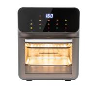 Horno eléctrico de 13 L, 1350 W, minihorno con pantalla táctil LCD y temporizador, horno multifunción, 2 niveles
