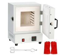 Horno eléctrico de 2000 W, horno de fusión compacto de mesa para hacer joyas, fundición de metal, acristalamiento de cerámica, temperatura máxima de 1150 ℃/1,150.0 °C
