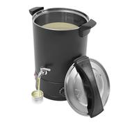 Horno eléctrico de cera de 12 litros, 1800 W, acero inoxidable, con regulador de temperatura (30 - 110 °C) para cosméticos, velas, jabones, color negro