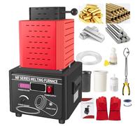 Horno eléctrico de fusión de oro de 5000 W, máquina de fundición digital de metales mejorada de 1600 °C/2912 °F con crisol de grafito de 1, 2 o 3 kg (B 2 kg)