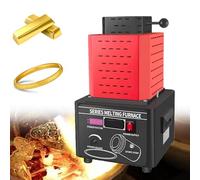 Horno eléctrico de fusión de oro de 5000 W, máquina digital de fusión de metales a 2912 °F, kit de fundición de metales con crisol de grafito para chatarra de hierro fundido, plata, oro y co