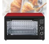 Horno eléctrico de sobremesa para pizzas de 48 litros con 3 funciones de calentamiento, control de temperatura de 120 a 250 °C y temporizador de 60 minutos para restaurantes, hoteles y repostería