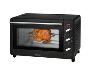 Horno eléctrico - Horno multifunción - Mini horno con gran ventana de visualización - Bomann MBG 6023 CB - Horno multifunción - 30 L - Negro