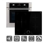 Horno eléctrico integrado 60cm + Encimera de Inducción 59cm, temporizador [EEK: A+]