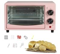 Horno Eléctrico Inteligente 12L, Tostadora Convección De Encimera, Máquina Desayuno Multifunción, Temperatura Ajustable 0-230℃, Hogar Y Restaurantes(Pink)