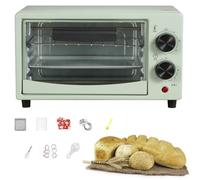 Horno Eléctrico Inteligente 12L, Tostadora Convección De Encimera, Máquina Desayuno Multifunción, Temperatura Ajustable 0-230℃, Hogar Y Restaurantes(Green)