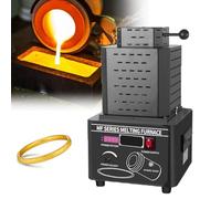 Horno eléctrico para fundir oro, de 5000 W, para metales, con crisol de grafito de 1, 2 o 3 kg, 1600 °C/2912 °F, en tan solo 3-5 minutos, color negro, 3 kg