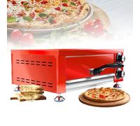 Horno eléctrico para pizza de 12", horno comercial de encimera de 1000 W, con asa aislante y bandeja recogemigas, temperatura ajustable de 0 a 300 °C (0 a 572 °F), horno tostador de cajón para resta