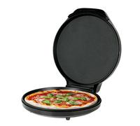 Horno eléctrico para pizza Jocca 1450W con placas antiadherentes, temperatura regulable, luz piloto, apertura 90°, para pizzas hasta 30,5 cm, placas de revestimiento antiadherente, 220-240V - Compacto