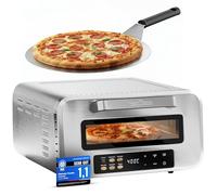 Horno eléctrico para pizza ProfiCook | 400 °C | piedra para pizza auténtica | incluye pala para pizza | ajuste variable de tiempo y temperatura | Horno eléctrico para pizza | Pizza Maker | PC PO 1323