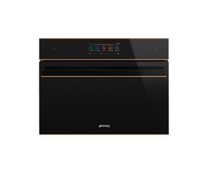 Horno Eléctrico + Vapor Microondas Smeg 60 cm Dolce Stil Novo Omnichef SO4606WAPNR Negro