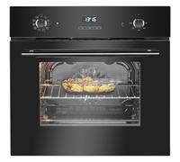 Horno empotrable Bomann con grill, convección y calor superior/inferior - Horno de 56 L - Rango de temperatura de 50 °C a 250 °C y control táctil - Horno con 9 funciones y puerta extraíble