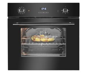 Horno empotrable Bomann con grill, convección y calor superior/inferior - Horno de 56 L - Rango de temperatura de 50 °C a 250 °C y control táctil - Horno con 9 funciones y puerta extraíble