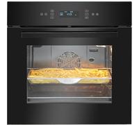 Horno empotrable Bomann con pirólisis - Grill, freidora de aire, ventilador y calor inferior - 67 litros - Pantalla táctil - Calentamiento rápido - 50-280 °C - Kit de accesorios - Clase energética A