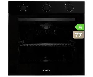 Horno EVVO H10 nergética A, 77L de Capacidad, 4 Programas, Temporizador, Grill, Mando Selector, Puerta Triple Inox