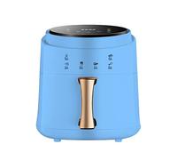 Horno freidora de aire, 8 litros sin aceite con circulación rápida de aire, temporizador de 60 minutos, temperatura ajustable, cesta antiadherente, guía de recetas, control inteligente