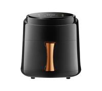 Horno freidora de aire con circulación rápida de aire, cocción sin aceite, temporizador de 60 minutos, temperatura ajustable, cesta antiadherente, incluye recetas