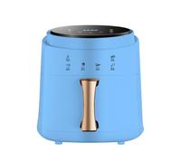 Horno freidora de aire con circulación rápida de aire, sin aceite, tamaño familiar, temporizador de 60 minutos, temperatura ajustable, cesta antiadherente, receta incluida, control inteligente