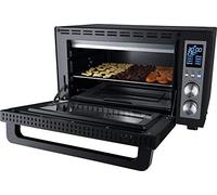 Horno grill digital Steba, con asador giratorio para 2 pollos, 3 niveles de estantes y bandeja de horno con revestimiento antiadherente. KB E300.