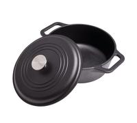 Horno holandés olla inducción hierro fundido curado 25cm, cocotte 3,8l, sin ptfe ni pfoa, victoria 32043