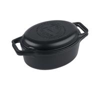 Horno holandés olla inducción hierro fundido curado 31cm, tapa - sartén, 5,7l, sin ptfe, victoria 38847