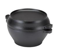 Horno holandés - Recipiente redondo de hierro, ollas de cerámica, olla con doble asa | Sistema de control térmico de cocina para cocinar solución de cocción que retiene la humedad, para freír pan