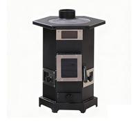 Horno Leña Ventilación Ajustable Estufas de Leña con Horno Pequeñas con Cajón para Cenizas Ventilación Ajustable Ideal para Acampar y Actividades Al Aire Libre(B)