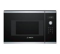 Bosch Serie 6 BFL524MS0 microondas Negro, Acero inoxidable Solo microondas Integrado 20 L 800 W