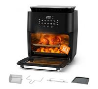 Horno multifunción y freidora de aire de 10 L, cocina uniforme y saludable, pantalla digital, incluye 6 accesorios versátiles, ideal para freír, parrilla, hornear en el horno