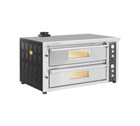 Horno para pizza - 6+6 x 33 cm - 2 cámaras - 13 200 W - 400 V - piedra refractaria - Royal Catering