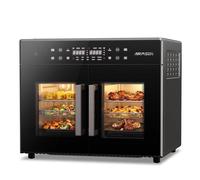 Horno Sobremesa Airmsen Freidora Doble Zona 32L French Door Airfryer Control Independiente Negro