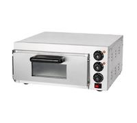 Horno Sobremesa, Horno De Pizza Con Piedra Refractaria, Acero Inoxidable, Alta Temperatura De 350 °C Y Cocción Uniforme, Temporizador De 60 Minutos Para Cocina Profesional(Single Layer)