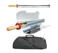 Horno solar portátil para camping, cocina de barbacoa sin humo para 2-4 personas, gran capacidad de 1,1 L, utensilios de cocina plegables para exteriores para senderismo y camping