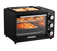 Horno tamaño mini, 12 L, con regulador de temperatura de 60 - 250 °C, calor inferior y superior, con temporizador 9 L. schwarz ohne Temp. Regler