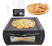 Horno Tandoor, Mini Horno de Pizza, Horno Tandoor Eléctrico y Pizzera, Horno de Pizza de Encimera de 15L con Control de Temperatura Ajustable
