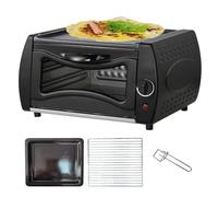Horno Tandoor para Mini Pizzas, Horno Tandoor de Sobremesa de 2100 W con Bandeja para Hornear/Rejilla para Hornear/asa para Bandeja, Control de Temperatura de 50-400 ℃, para Chapati, Lahmacun