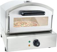 Hornos de pizza comerciales de mostrador, horno eléctrico de pizza de 12 pulgadas, con piedra para hornear y rejilla, ajuste de temperatura de 0 a 350 °C, para restaurantes, hogares, pizzas, pretzel