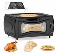 Hornos eléctricos de 2100W, horno de encimera portátil multifuncional con temperatura ajustable, 122 ° F-752 ° F Control de temperatura, para asar a la parrilla para hornear