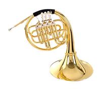 Horns B-flat Tocina francesa de una sola fila, tres teclas de cuatro teclas, adecuado para principiantes para probar el nivel de instrumento de viento de rendimiento profesional (Color: Cuerno francés