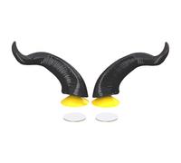 Horns For Helmets - ABS, 2 Pieces Devil Horn Helmet Decorations | Motorcycle, Ski, Snowboard Helmets Ornament With Traceless Adhesive, Red & Black