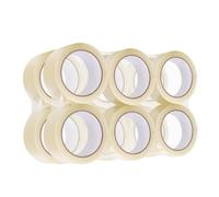 HORO.ES PACKCOBO Cinta de embalaje, juego de 12 rollos, 0.07 mm de grosor, 50 mm x 100 m, transparente, ideal para embalar, enviar, mudarse o almacenar (12 PCS)