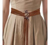 Horolam Cinturón de cuerda vikingo de troll, cinturón de cuerda de bruja nórdica medieval para mujer, chamán pagano para disfraz de cosplay