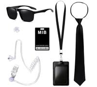 Horolam MIB Agente Disfraz Accesorios, Servicio Secreto Juego de Disfraces Espía Accesorios para Hombres Mujeres Niños para Cosplay